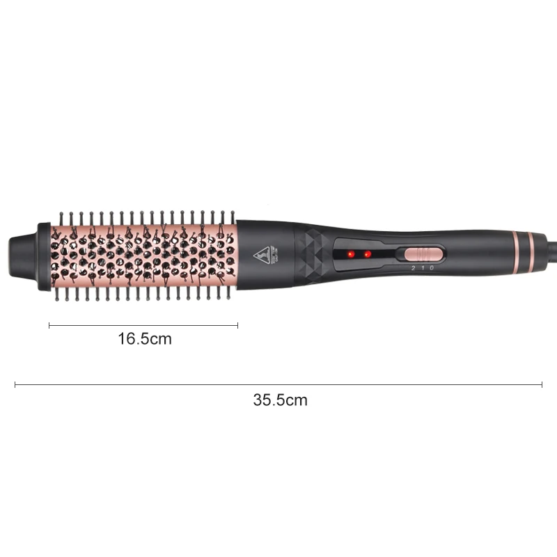 Hot sale LED indicator easy styling hair curling brush hot comb hair curling iron