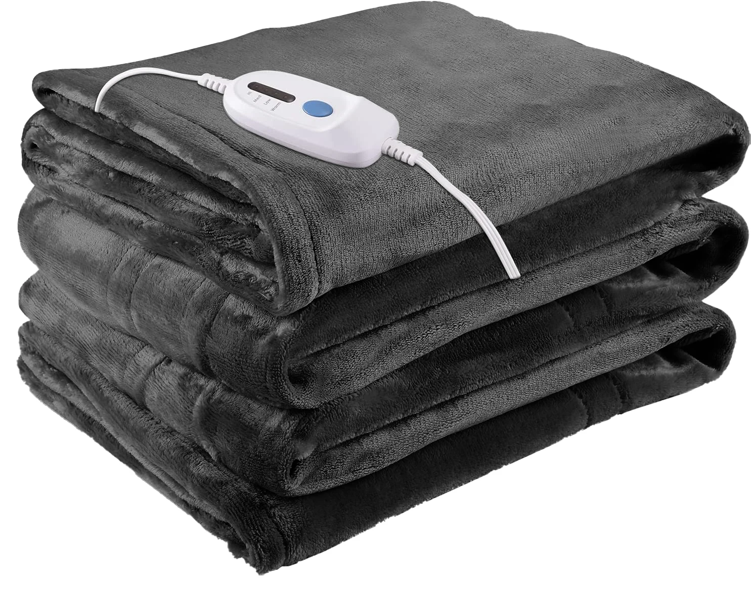 120V 4 Heat Setting 10 hours Auto Off Soft cozy Flannel  Electric Heated Throw Blanket (1600761431334)