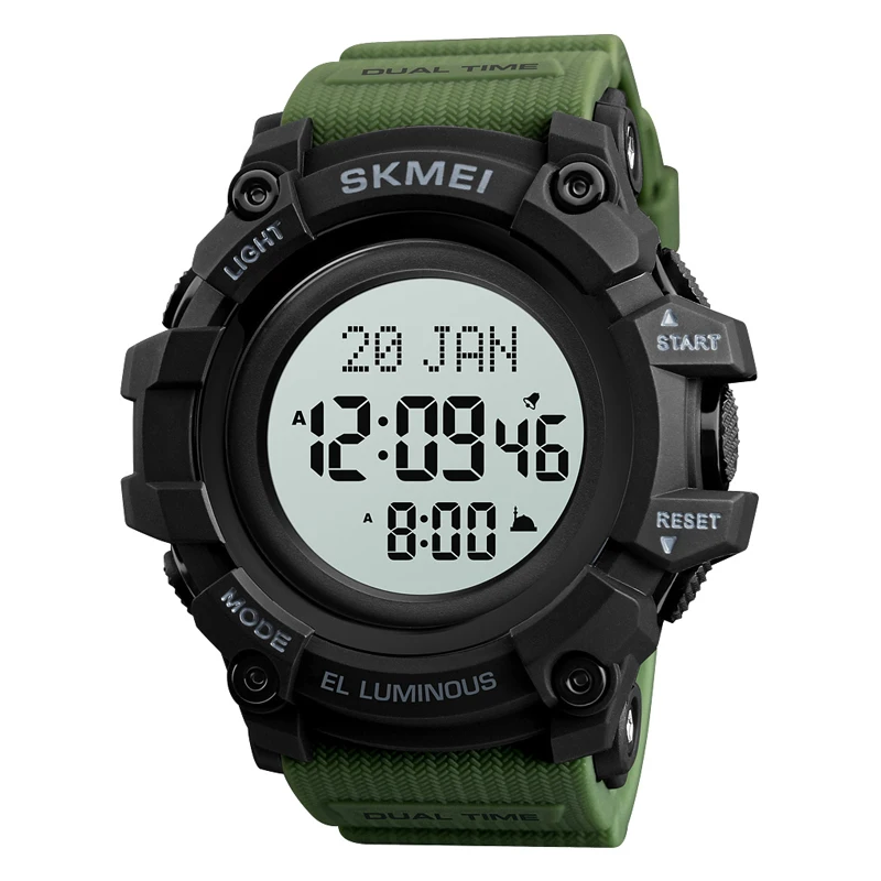 skmei 1680 Arabic Muslim Prayer Azan Digital Wristwatch Automic Qibla Compass Watch