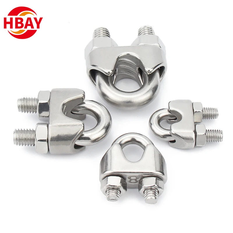 ANYUE Quality Assurance 304 Stainless Steel Wire Rope Clip for Fastening