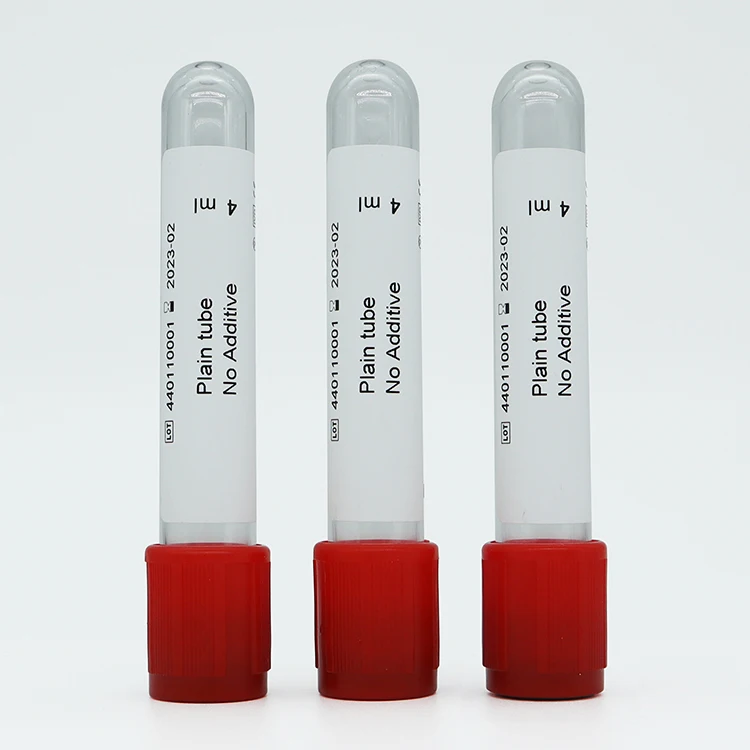 Factory supply pet red no additive vacuum blood collection tube test 9ml for medical