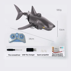 Factory Wholesale Hot Sale Rechargeable Summer Kids Pool Toys 2.4g Remote Control Electric Shark Radio Control Toy