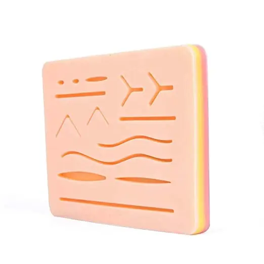 Medical Science Pre 14 cuts Skin Suture Pad Students Training Reusable Skin Surgical kit for Medical schools