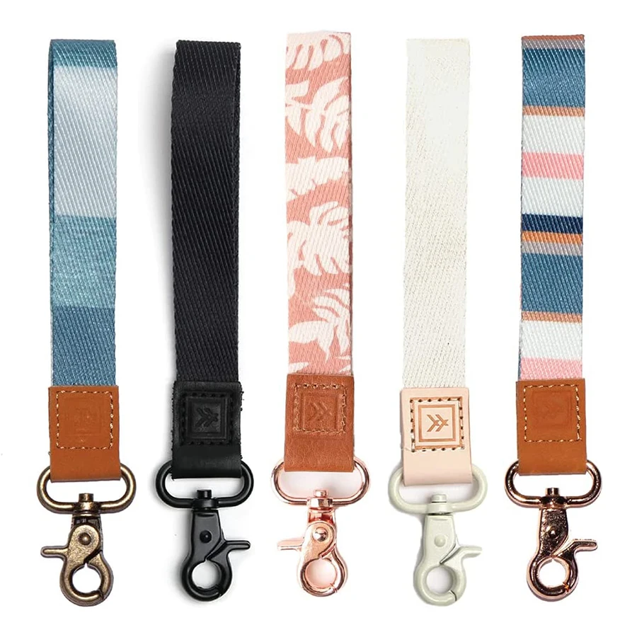 Оптовая продажа ремешок на запястье с логотипом заказ для ключей из кожи