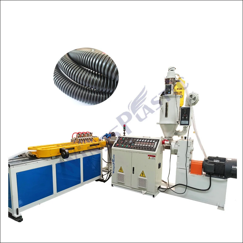 Automatic High Capacity PE Single Wall Corrugated Pipe Making Machine Extrusion Line