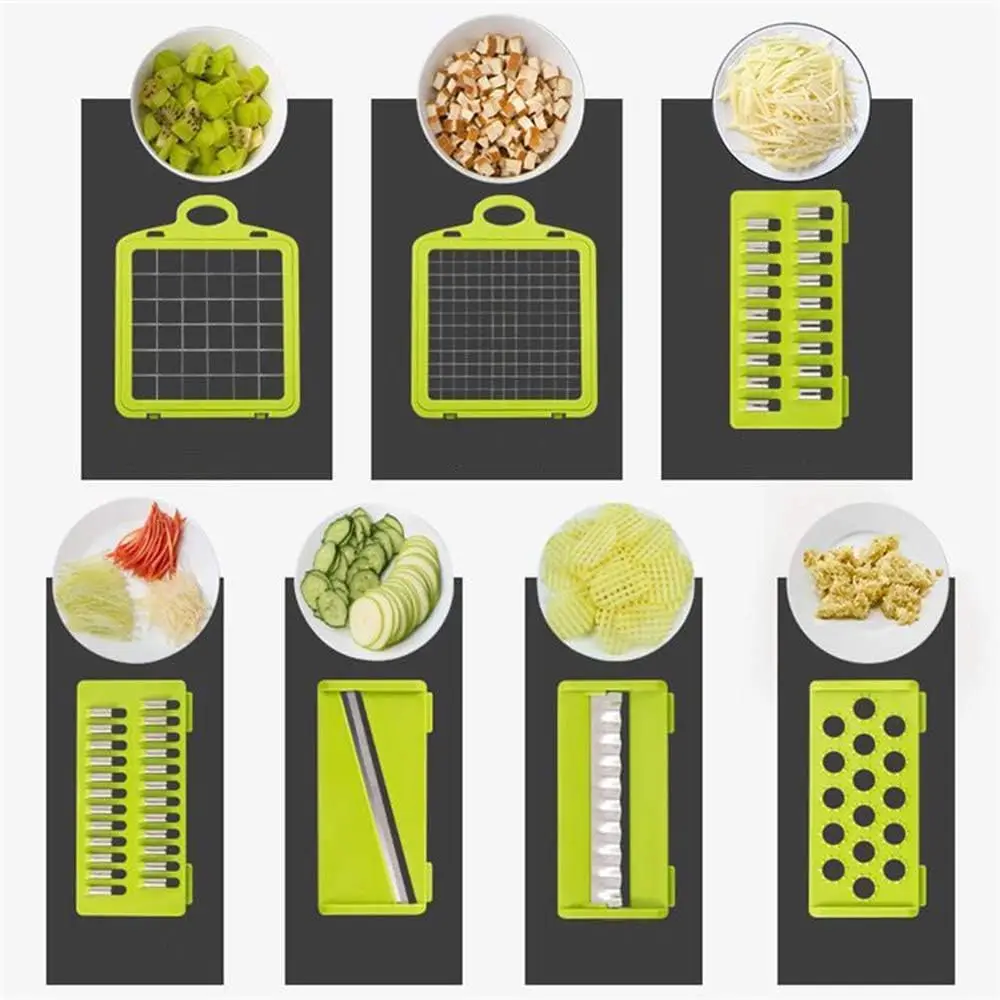14/16pcs Set Multifunctional Kitchen Multi Onion Dicer Cutter Fruit Slicer Potato Grater Vegetable Onion Chopper