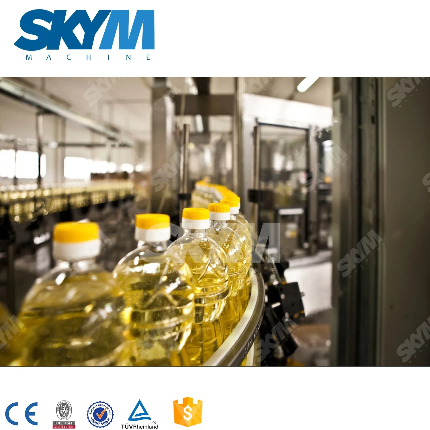 Fully Automatic Liquid Cooking Edible Vegetable Olive Oil Pet Bottle Filling Capping Machine