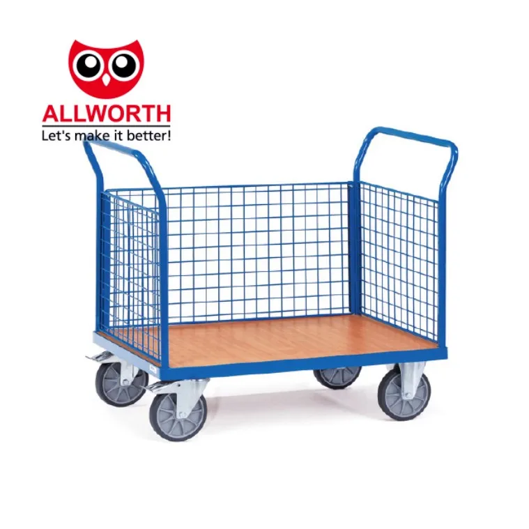 Wholesale Industrial Warehouse Trolley Wheels With Brakes Transport Cart