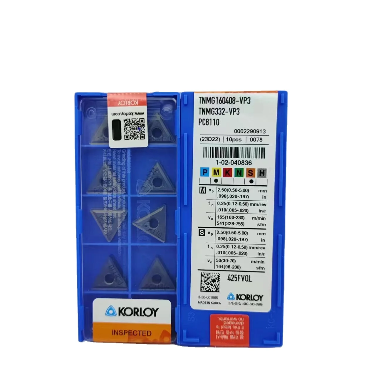 KorIoy original CNC lathe insert TNMG160404/08/12 All series turning tools are used for turning tool plate of MTQNR tool holders