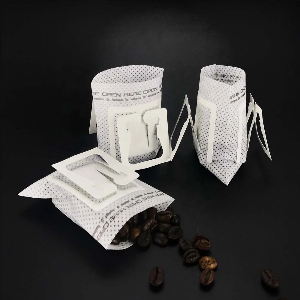 90*74mm factory price stock available japanese material food grade hanging ear drip coffee non woven filter bags