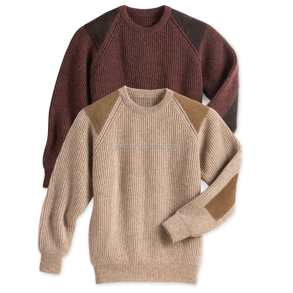 Мужские зимние Трикотаж пуловер ручной вязки шерстяной свитер