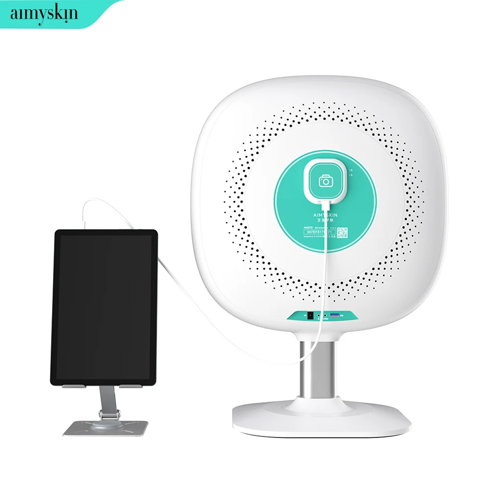 New Design Intelligent 4d Skin Scanner 8 Digital Deep Facial Comprehensive UV Light Moisture Skin Analyzer With Woods Lamp