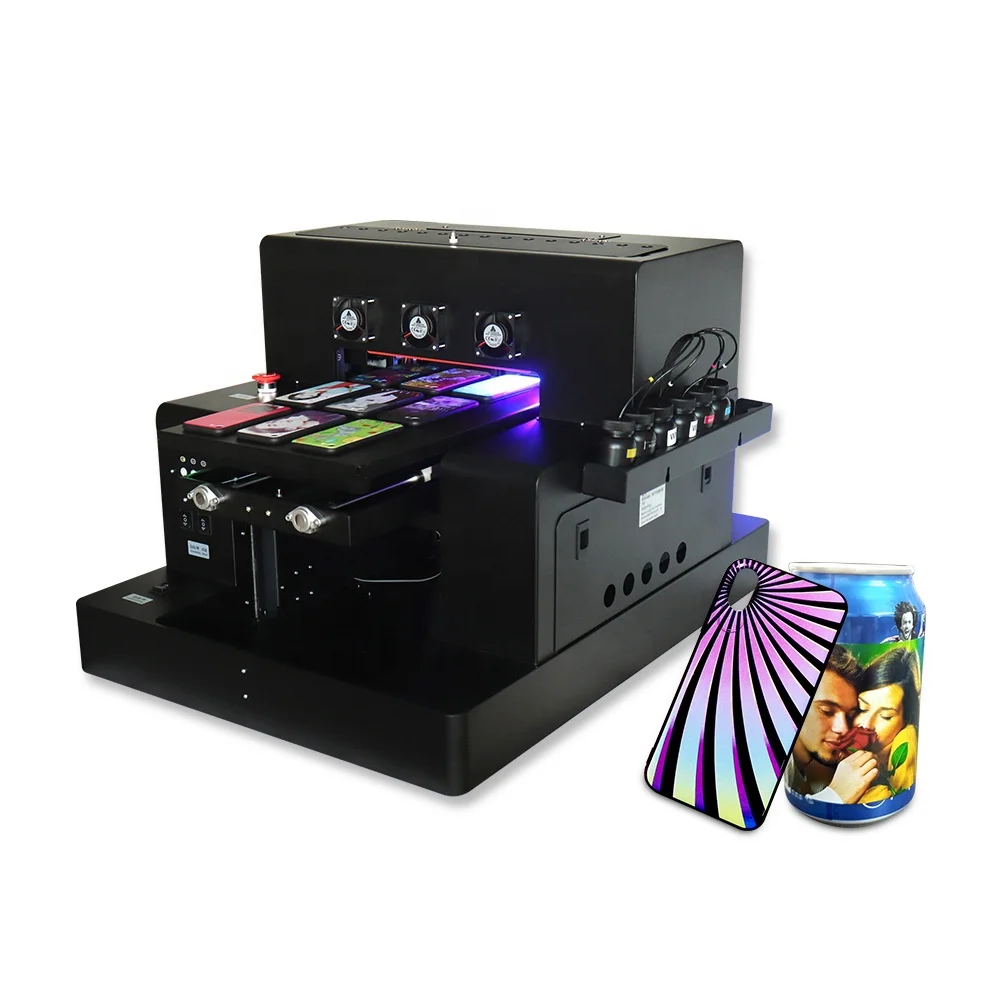 Full Automatic Bottle Cylinder Printer for Epson L1800 Head Phone case Uv (280*500mm) A3 Varnish UV