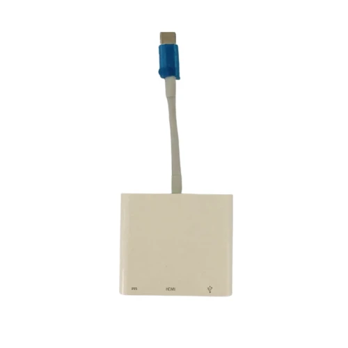 3 в 1 Кабельный адаптер, многопортовый USB C концентратор, оригинальный аудиоадаптер для iPhone