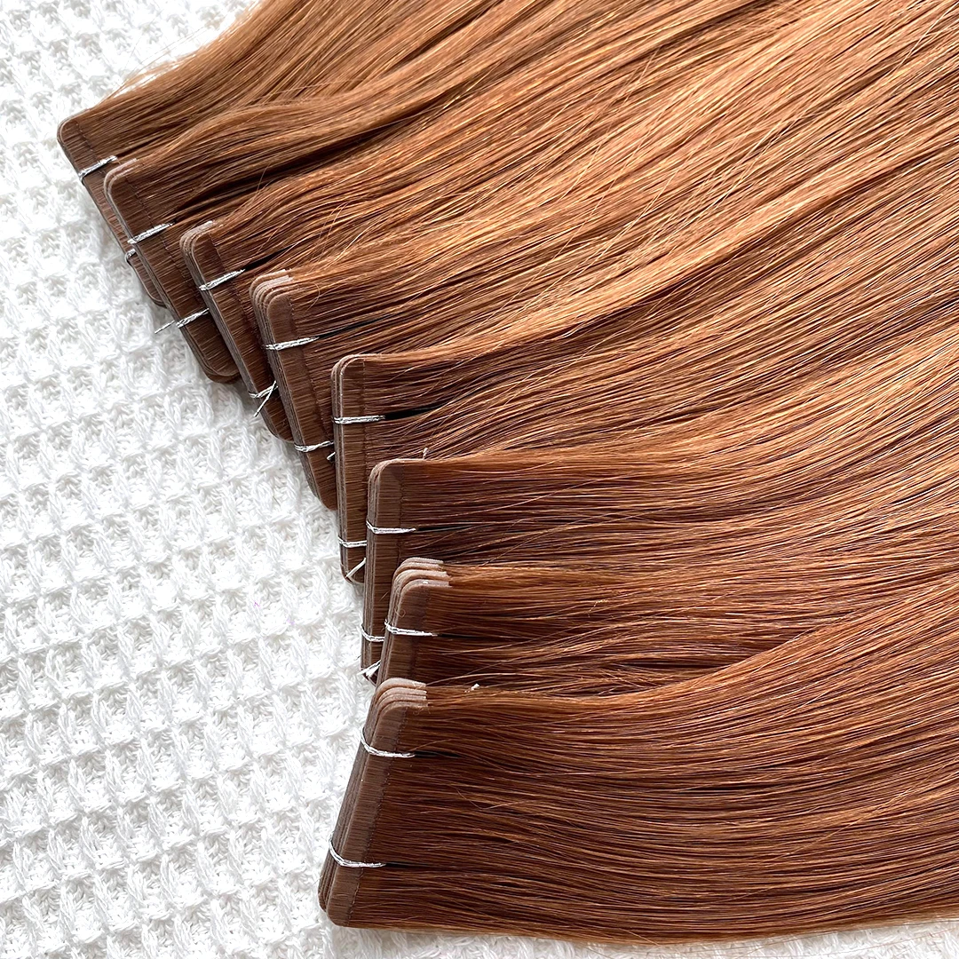 100% Virgin Cuticle Remy Hair Maintains Full Grip Thinner Softer And Seamless Slimline Tape Hair Extensions