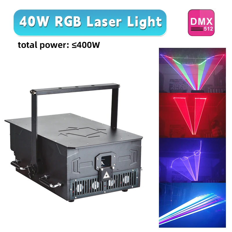 Фабричная цена 40 Вт RGB Анимация лазерное световое шоу проекторы ночной клубной сцены DJ диско с красно-белым зеленым алюминиевым железом