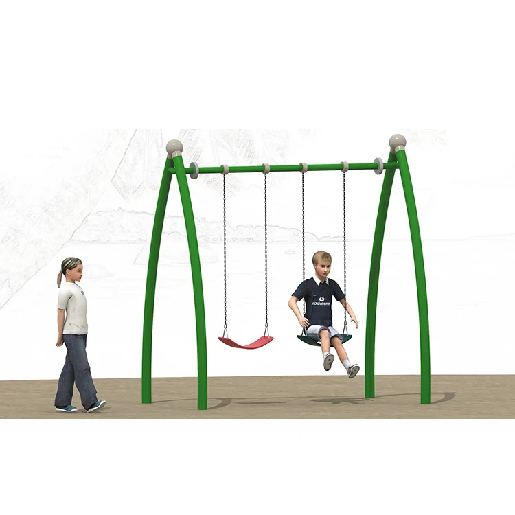 Large Indoor/Outdoor Metal Playground Swing Set for Kids for City Park or Backyard Use