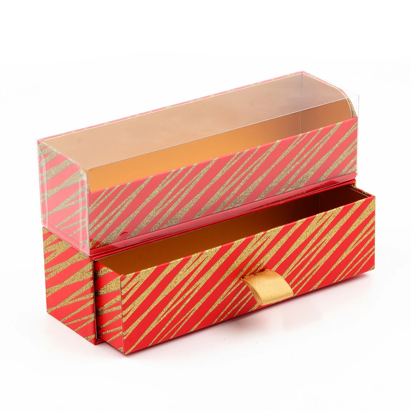 Cardboard Drawer Gift Packaging Storage Box Drawer Cookie Cake Sweet Dessert Clear Lid Box