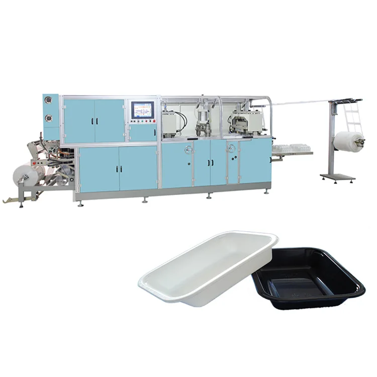 Automatic 3/three/multi station Vacuum forming air-pressure continous thermoforming machine price with cutting