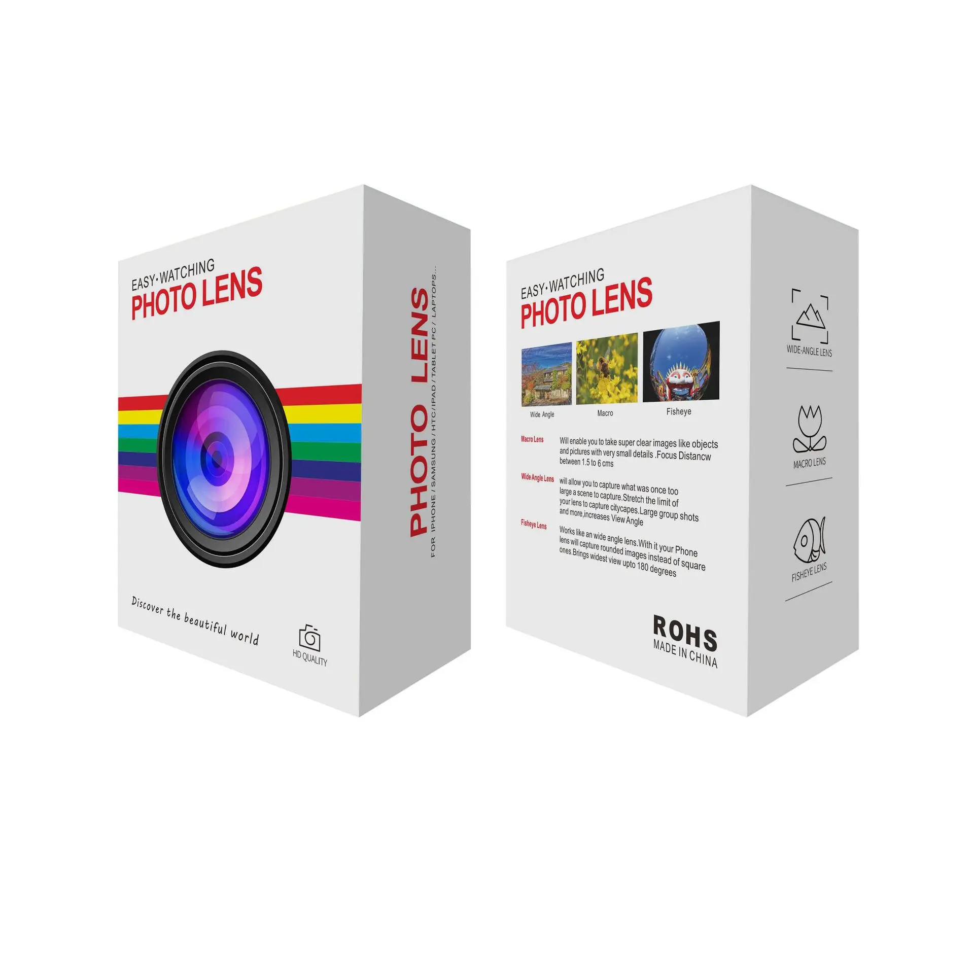 2022 New Design Factory Supply 4K DSLR 2In 1 15x Macro 110 Degree Macro Lens for Smartphone