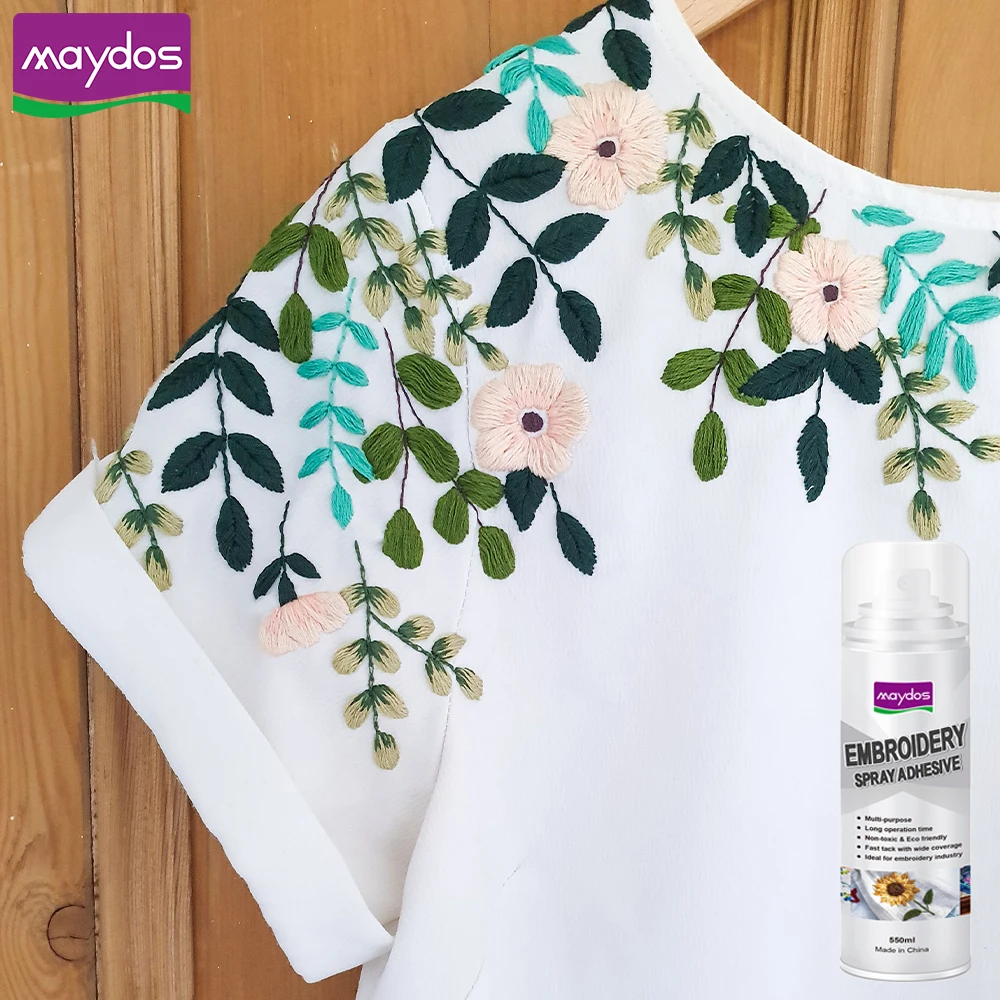 Maydos Hot selling fabric embroidery spray adhesive glue