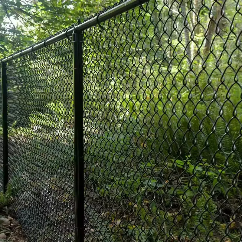 Green and Black Chain Link Fence for Yard and Pool Fencing