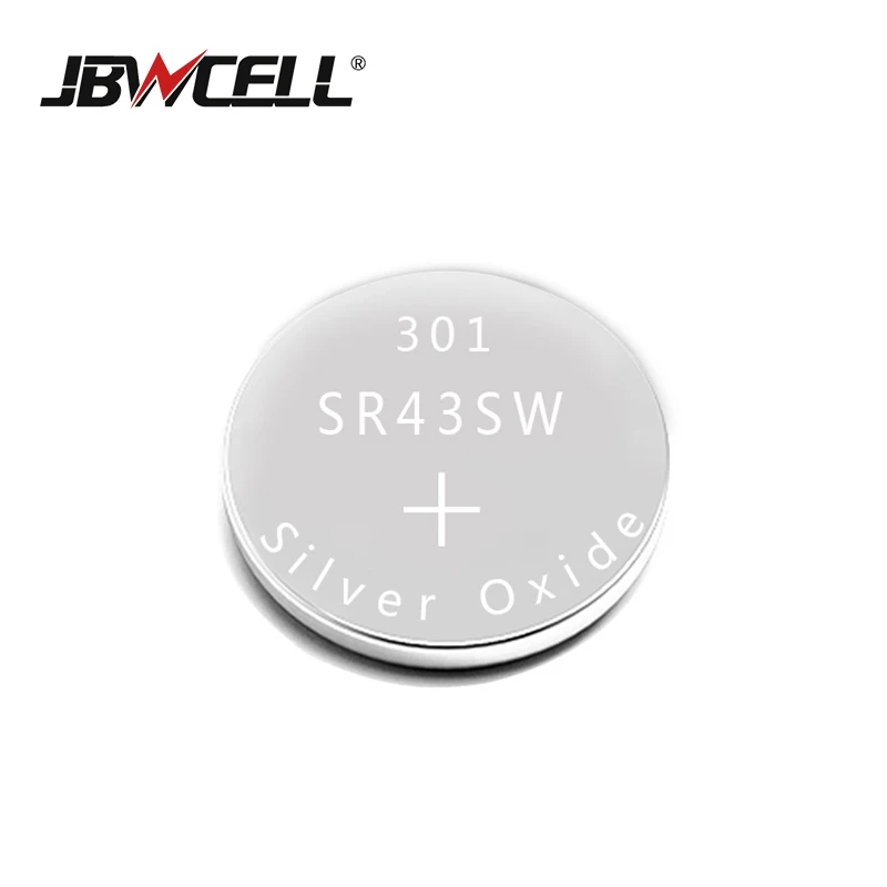 1.55V SR43SW 301 silver oxide button cell battery for watches