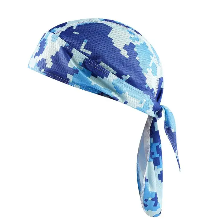 Breathable Tie up Hip hop Cooling Ice silk Bonnet hat Outdoor Gym Fitness Cycling Helmet liner hats mask