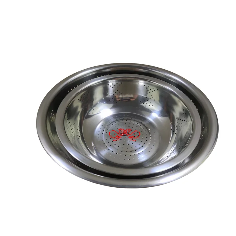 DF Trading House Stainless Steel Durable Colanders Various Size Kitchen Tool Sink Strainer Basket Sieves Plastic Filter Tool