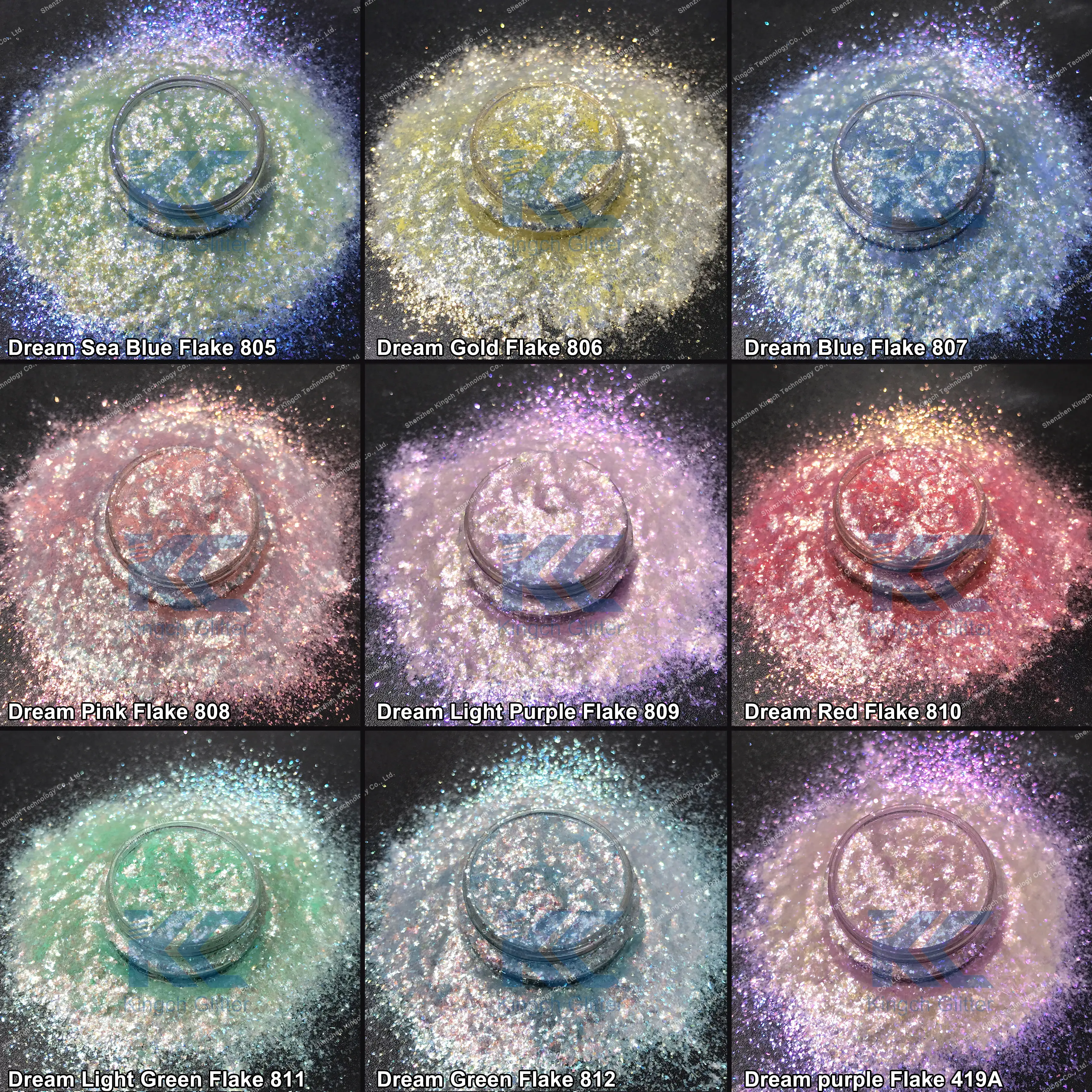 Pearls Diamonds Pigment Cosmetics Natural Mica Glass Flakes Powder for Resin Painting Arts and Crafts Nail Art DIY Decoration