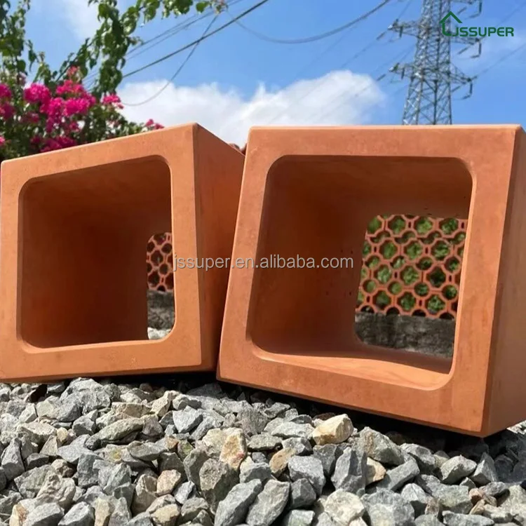 Indoor And Outdoor High Grade Durable Concrete Block Fireproof Wall Cement Hollow Brick