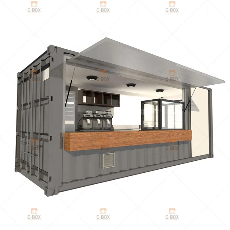  Container Coffee Shop Food Kiosk Pre Fab Cheap Prefabricated House Price For