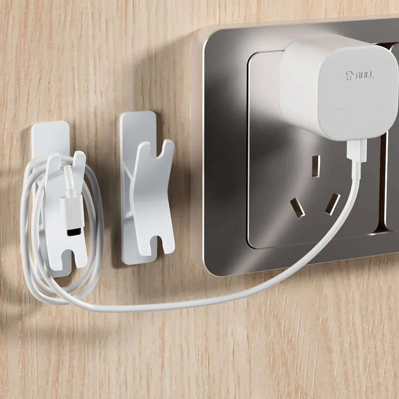 Novelty Kitchen Storage Cable Winder No-Hole Plug Fixed Household Power Cord Electrical Cable Management Organization Wall Hooks