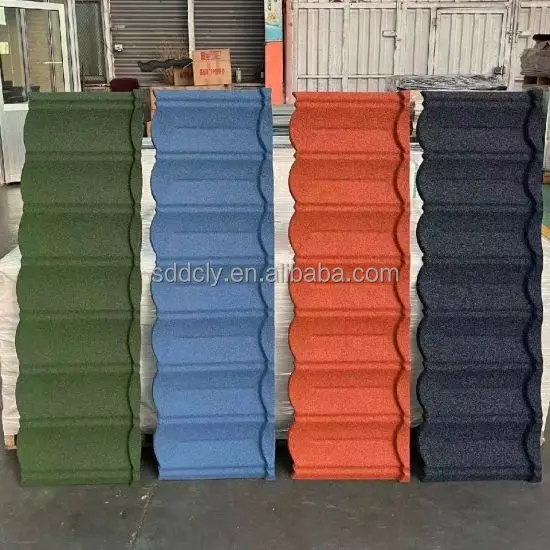 China Supplier 0.3mm Color Stone Coated Metal Roof Tile With Accessories For House Roof