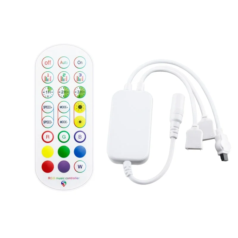2024 Smart Life Home Tuya WiFi APP RGB 4Pin LED Strip 1 to 2 Controller With Remote Controller PST-XY001