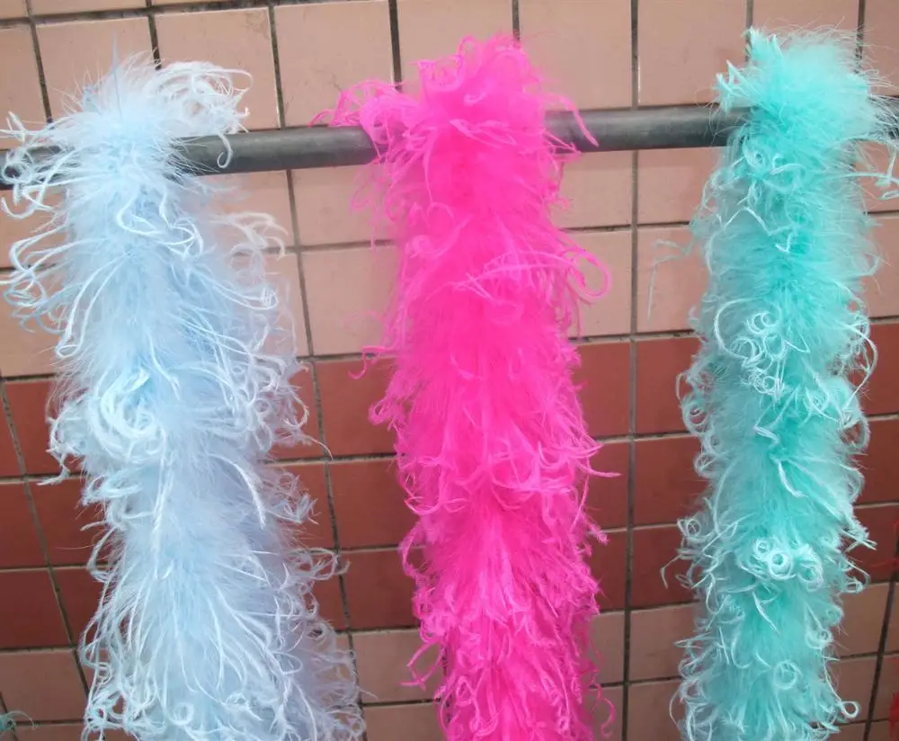 dress decoration marabou and curly ostrich feather boa