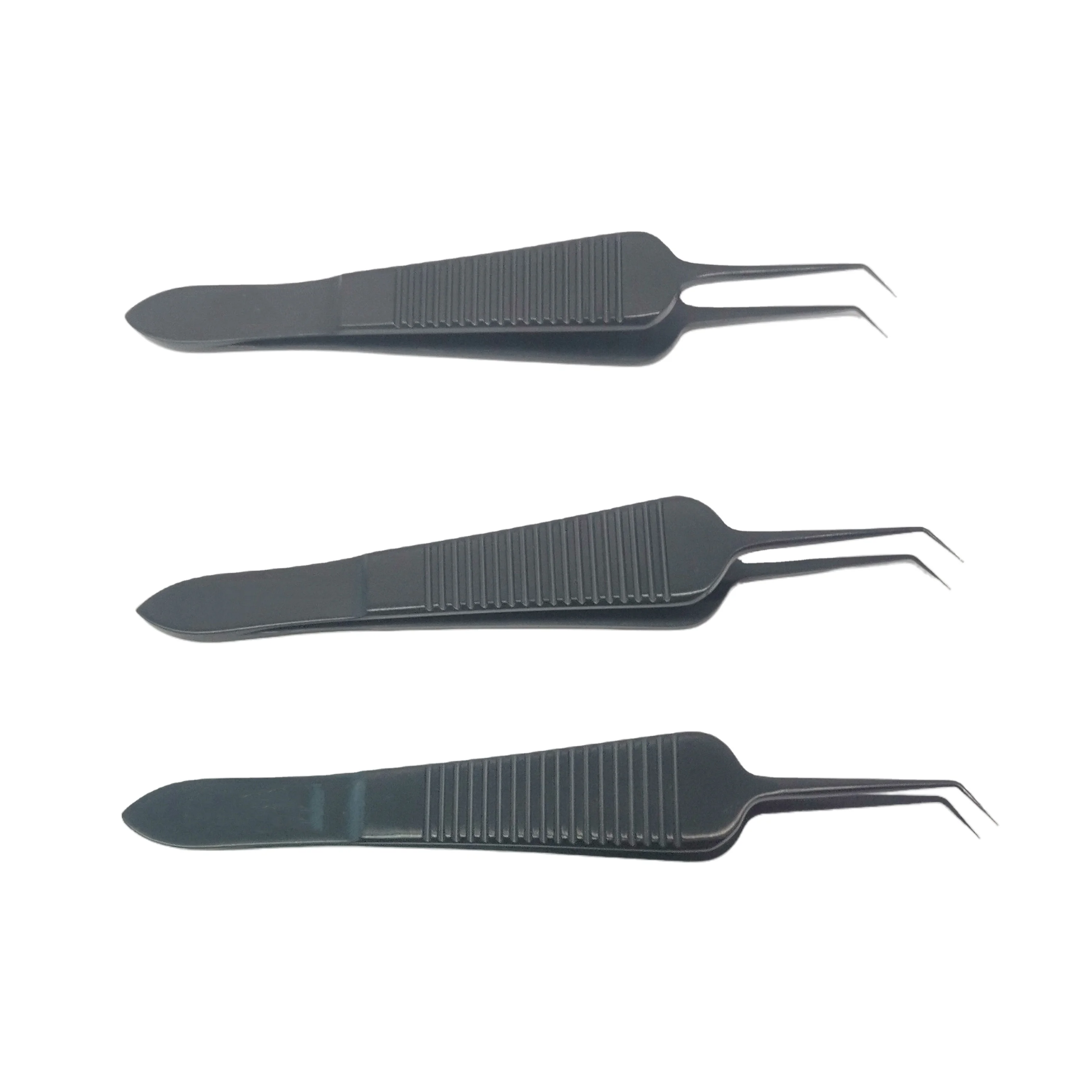 Ceramic Coated Straight Curved Forceps Tweezers Hair Transplant Surgical Instruments