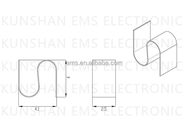 High Quality Beryllium Copper Spring Clip For Automatic Assembly On Printed Circuit