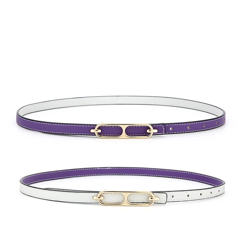 Latest Customization Genuine leather belt female fashion decoration Korean version of hundred jeans palm grain cowhide belt