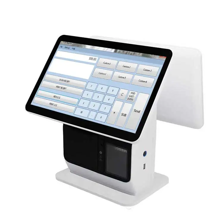 supermarket 15.6 inch touch screen pos system cash register