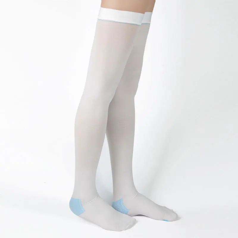 Cotton Compression Socks for Women Jacquard 100 Cotton Disposable Hospital Medical Socks White Compression Socks