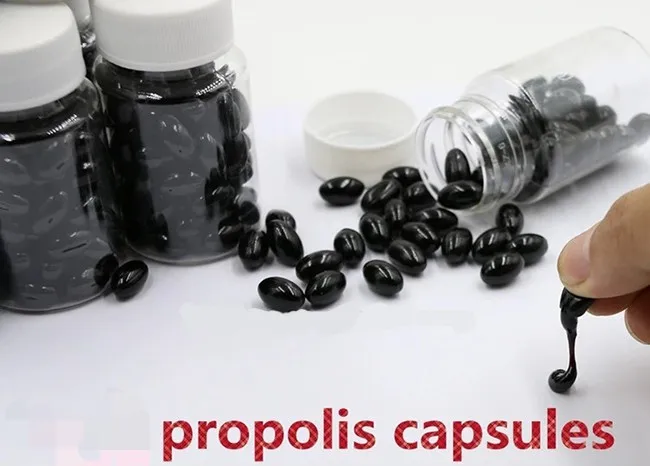 Superior Quality Black Soft Propolis Capsule Bee Product From China in Bulk