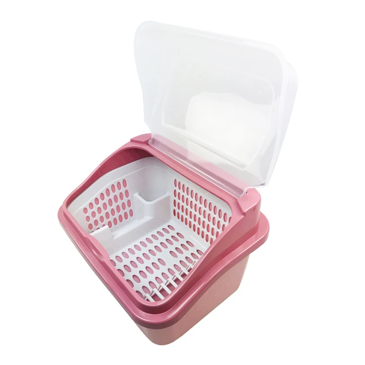 Пластиковые Кухонные чаши стойки для посуды с крышкой