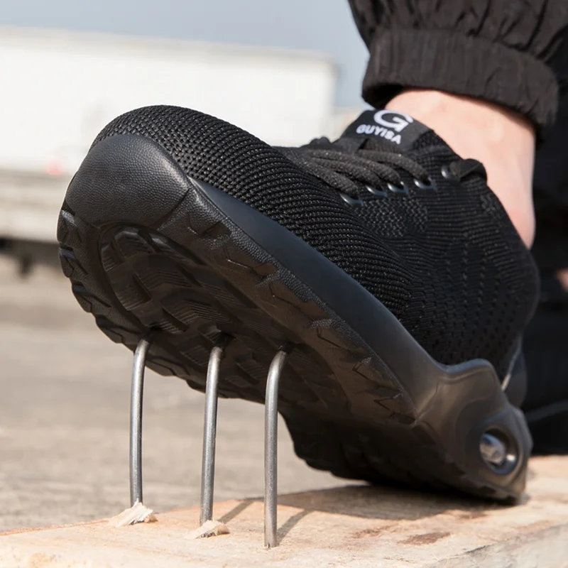GUYISA fashion comfortable safety shoes anti-smashing anti-puncture work shoes