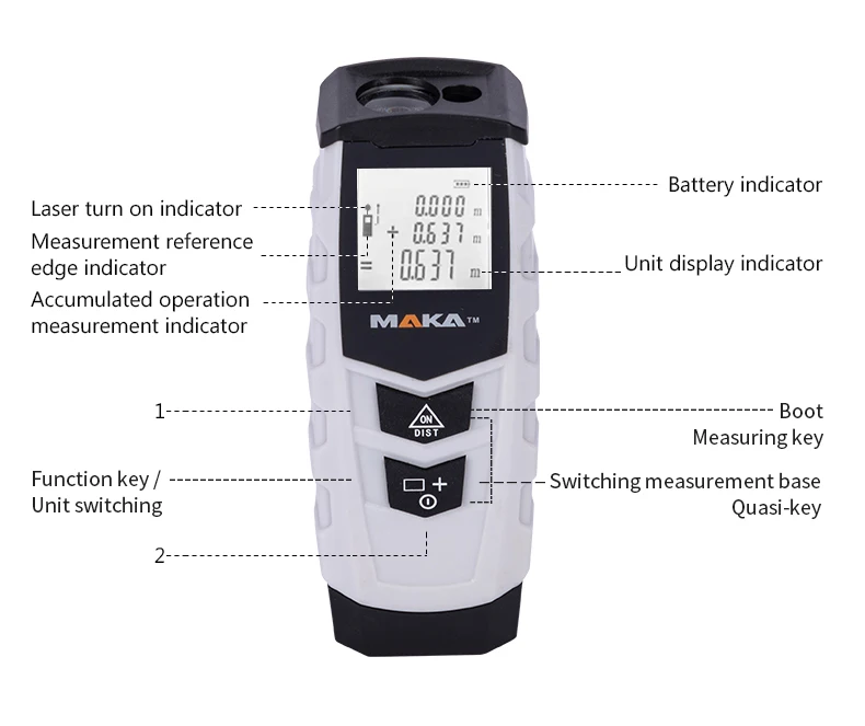 MAKA 20m  laser distance rangefinder measuring meter