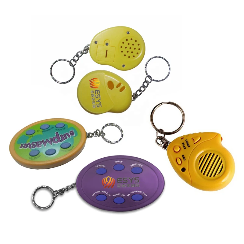 Personalized Custom Keychain Sound Customizable talking recording keychain with 6 sounds