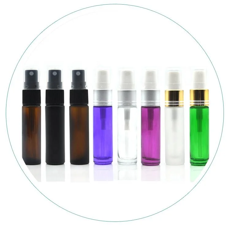 
10ml glass spray perfume bottle portable travel empty cosmetic refillable packaging container 