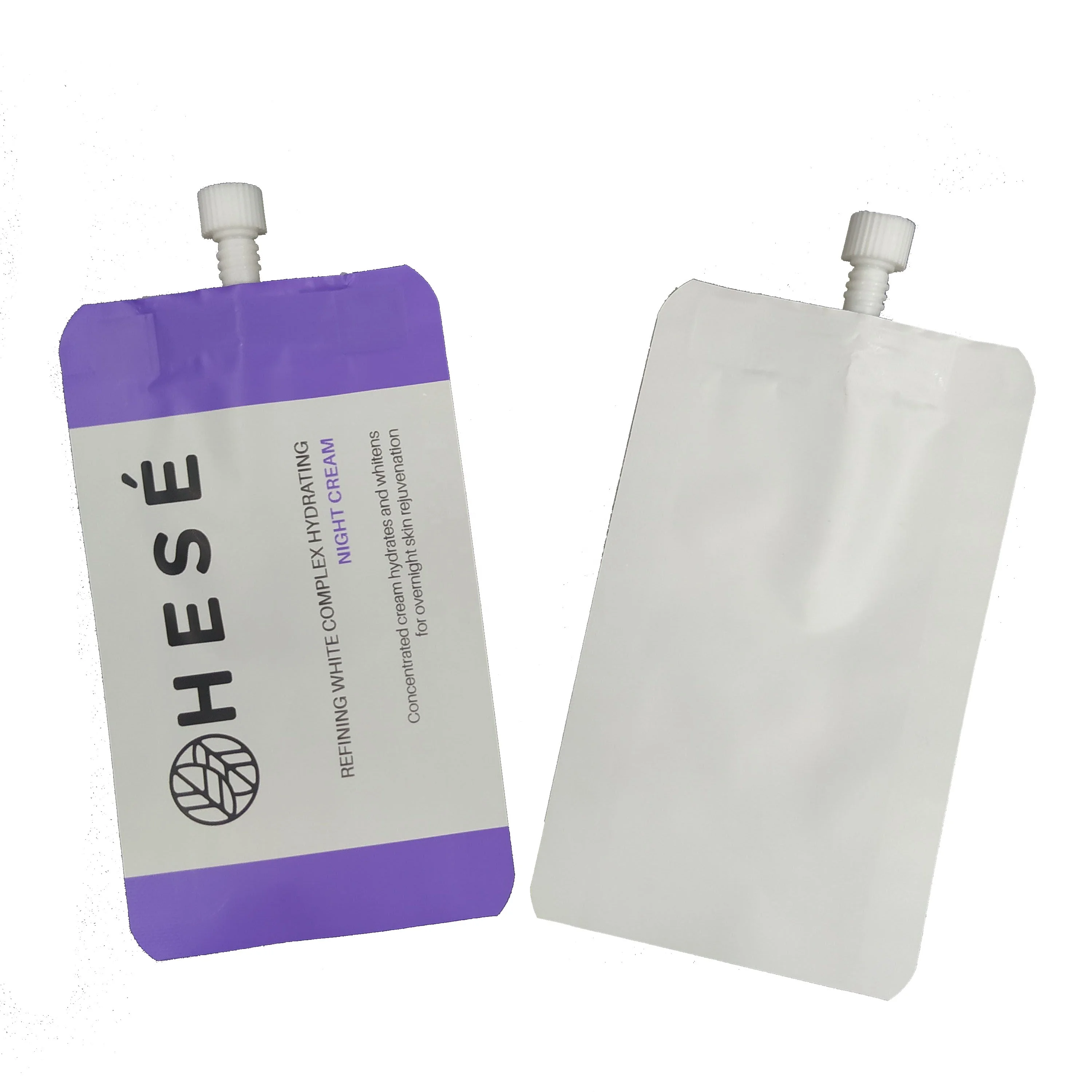 Custom Printing Aluminum Foil Plastic Cosmetics Creams Sample Bag Sachets with Spout