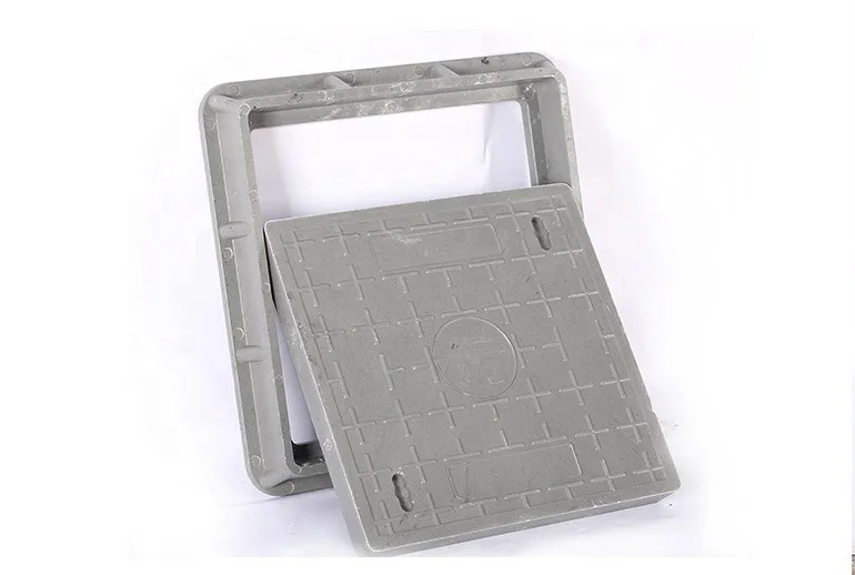 450*450 Square  EN124 B125 frp manhole cover with frame with excellent non-conducting