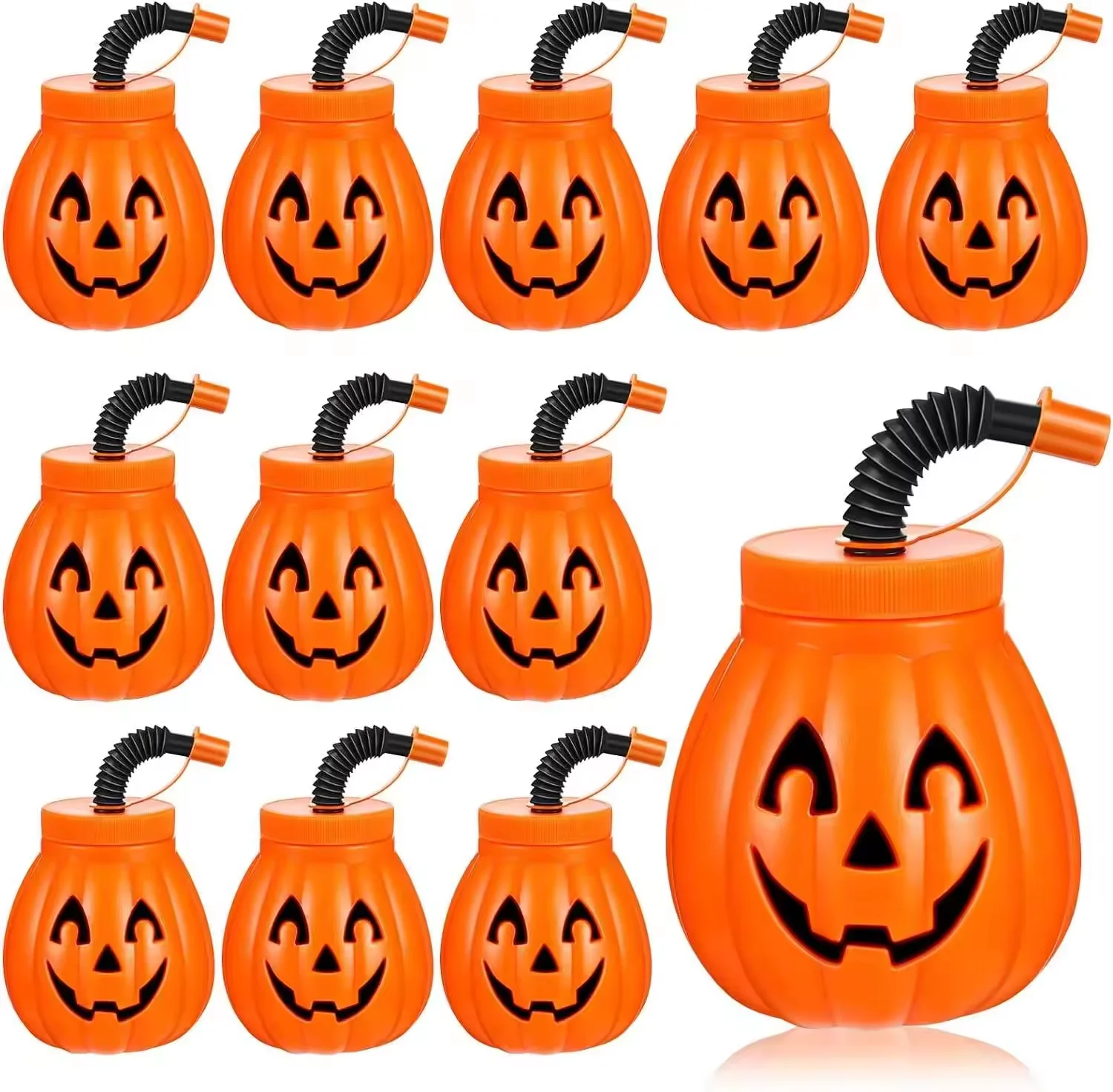 500ml Halloween recycled plastic water bottle pumpkin daiquiri plastic cup party drink
